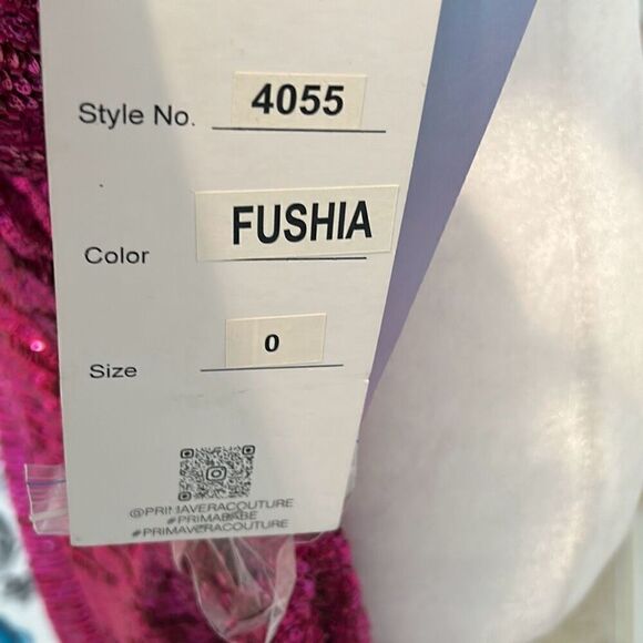 Primavera Couture Women's 0 One Shoulder Pink Sequin Mini Dress Barbiecore New - Picture 8 of 13